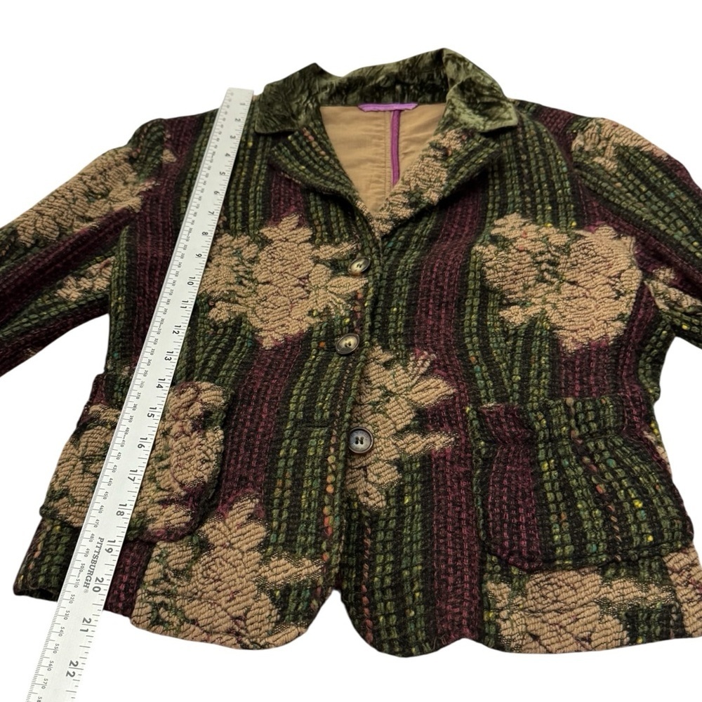Vintage Etro Fall 2004 Runway Wool Brocade Blazer IT 46 US 10 - Picture 7 of 14